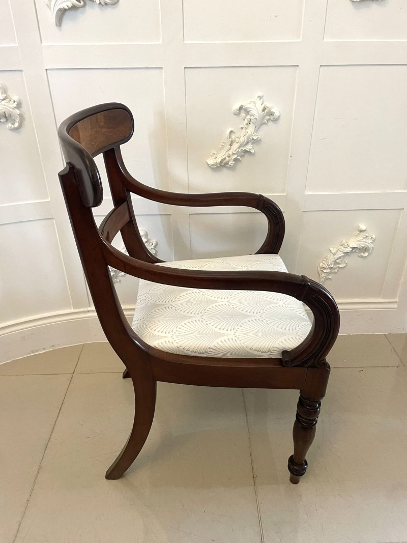 Antique Regency Quality Mahogany Desk Chair - Image 2